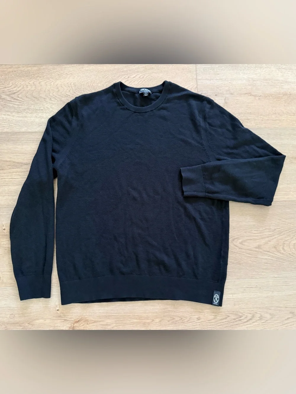 Todd Snyder Italian Yarn Organic Cotton Silk Crewneck Sweater Black Large